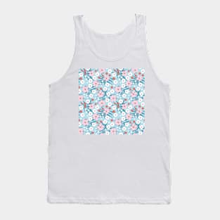 Pattern with tropical flowers Tank Top